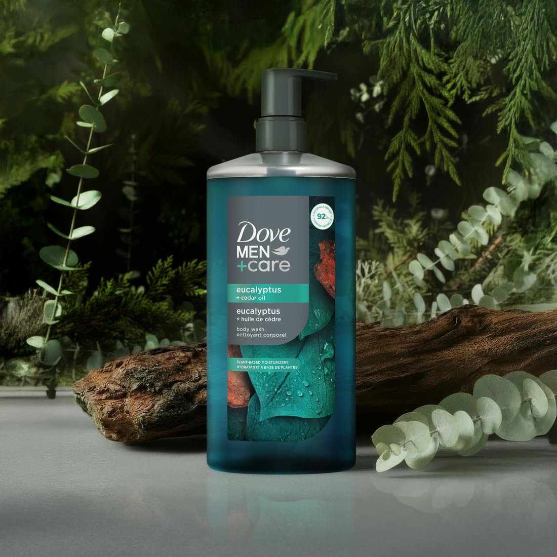 DOVE MEN Eucalyptus + Cedar Oil Moisturizing Body Wash | #1 Dermatologist Body Wash for Men, Sulfate Free, Paraben Free, & Dye Free | 26oz - Image 4
