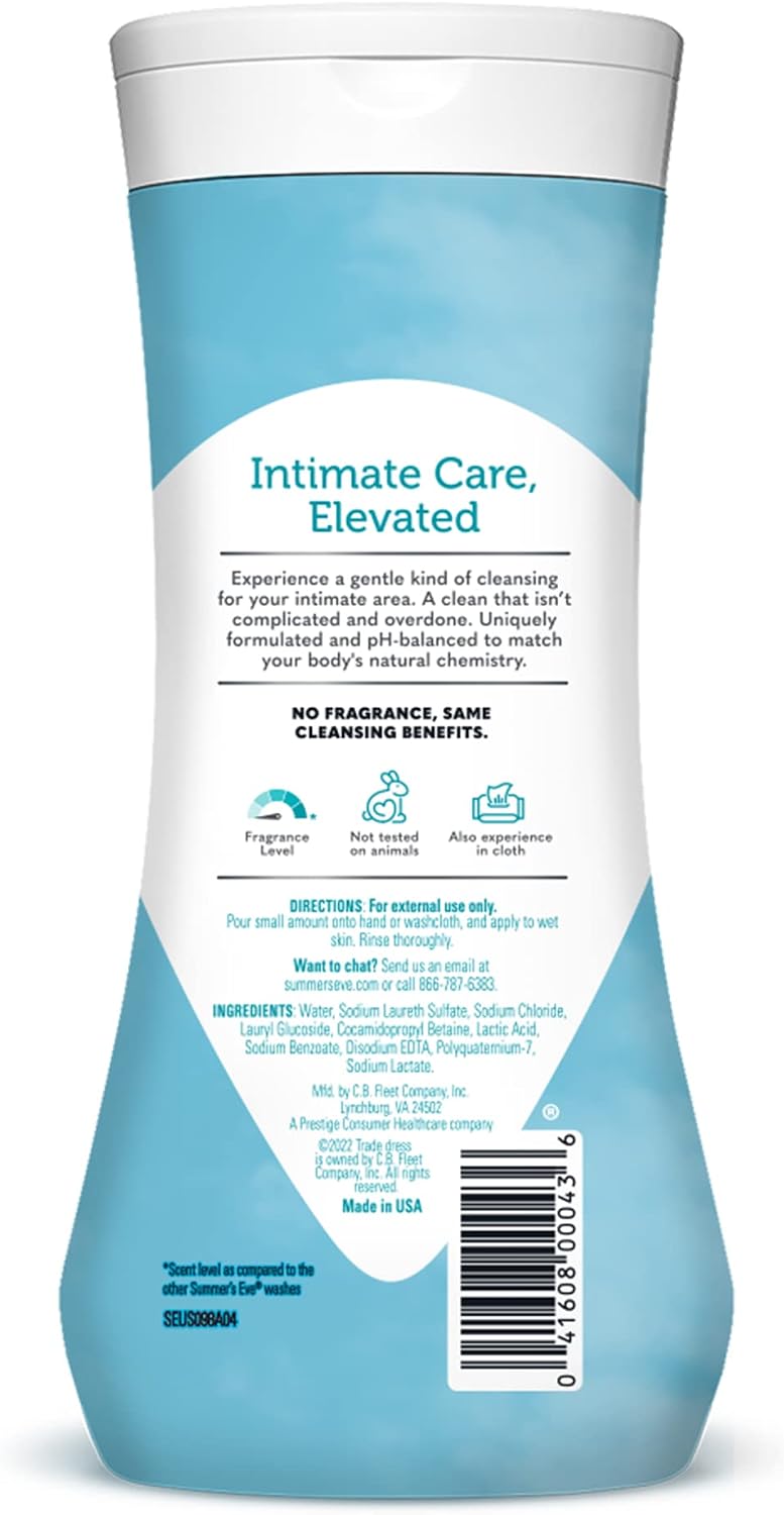 Summer's Eve Fragrance Free All-Over Feminine Wash, Gentle pH-Balanced Body Wash for Women, Removes Vaginal Odor, 15 Fl Oz, Pack of 3 - Image 9
