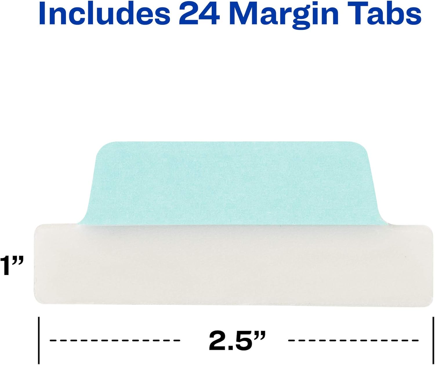Avery Margin Ultra Tabs, 24 Repositionable Sticky Tabs, 2.5" x 1", 2-Side Writable Page Markers in Assorted Pastel Colors, 1 Pack (74769) - Image 9