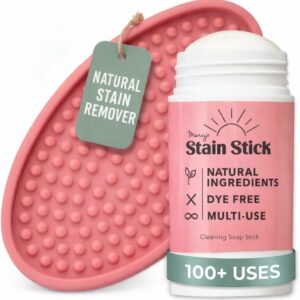 Mary’s Non Toxic Stain Remover Stain Stick with Scrub Base, Natural Refillable Laundry Stain Remover, Baby Stain Remover, Works on Blood, Grass, Food, Ink & Markers