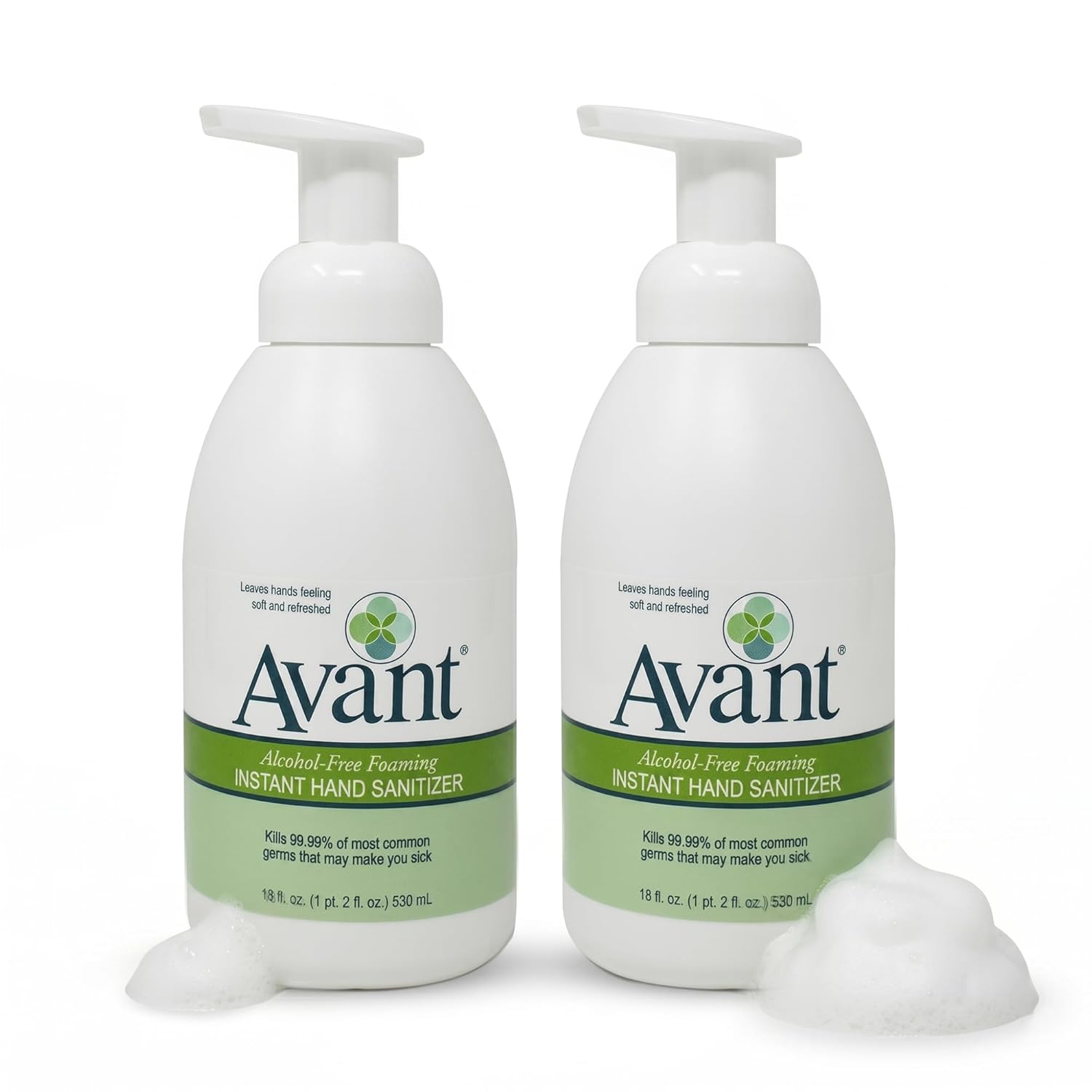 Avant® Alcohol-Free Foaming Hand Sanitizer, 18 oz Bottle 2-Pack bulk - Image 2