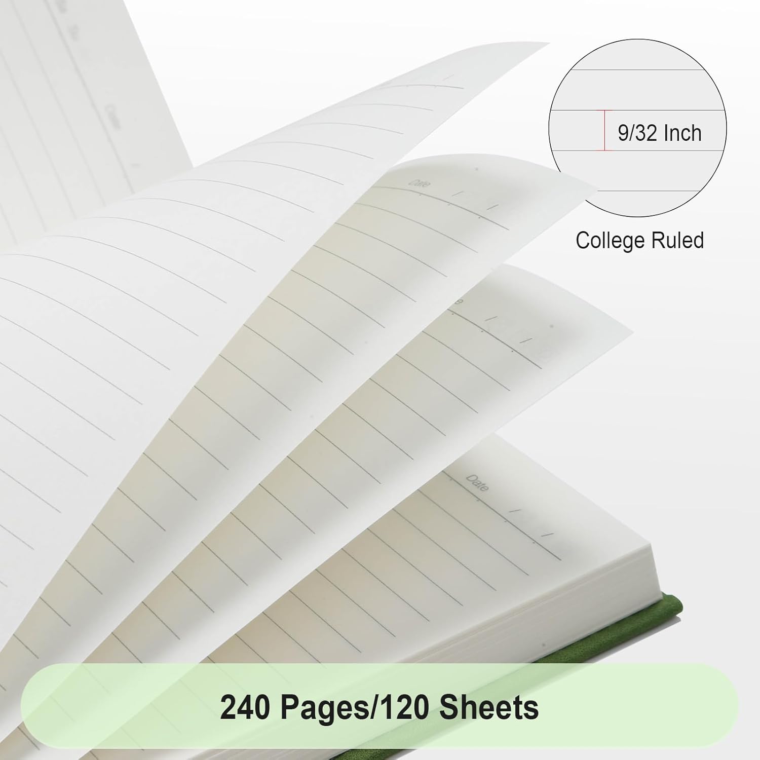 COMIX 3 Pack Lined Journals for Men Women, 240 Pages 5.6" x 8.3" Journaling Notebooks for Work & Note Taking, A5, College Ruled, Hardcover, Fits for Office School Home - Image 4