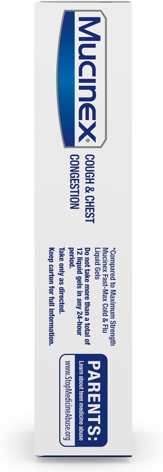 Mucinex Cough & Chest Congestion High Blood Pressure Liquid Gels, 16 ct. - Image 9