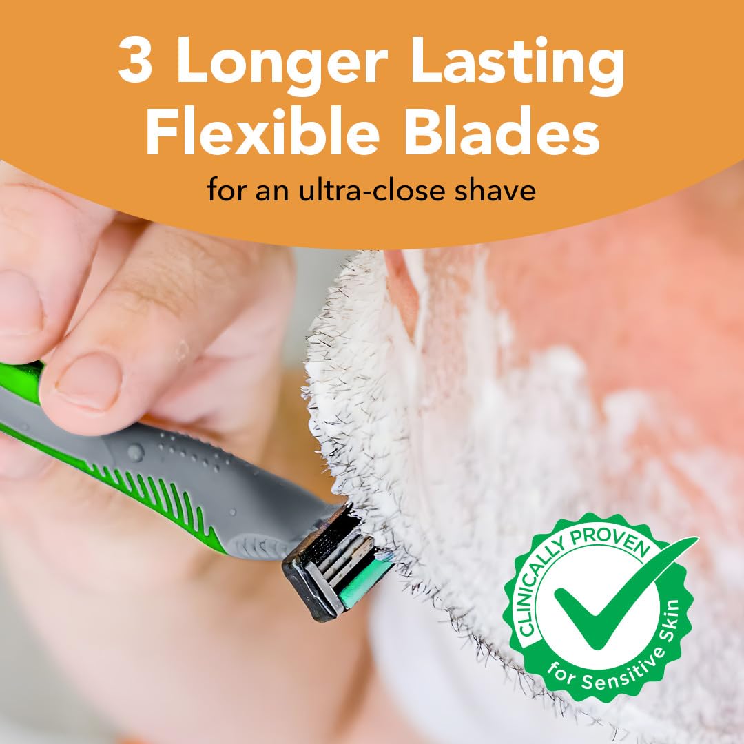 BIC Flex 3 Men's Disposable 3-Blade Razors, Smooth Shave Razors With Pivoting Head and Aloe Strip, 8-Pack - Image 5