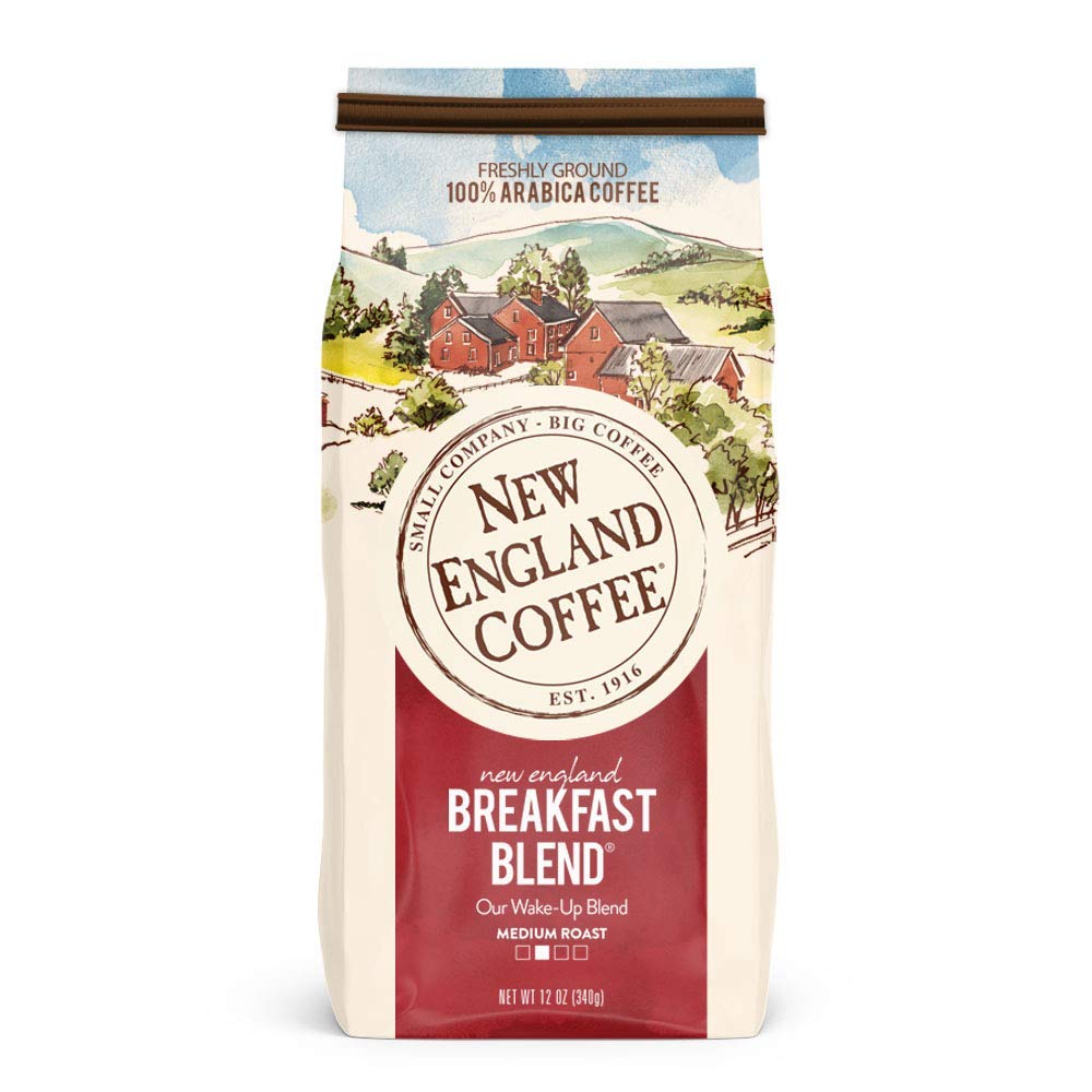 New England Coffee Breakfast Blend Medium Roast Ground Coffee, 12oz Bag (Pack of 3) - Image 2