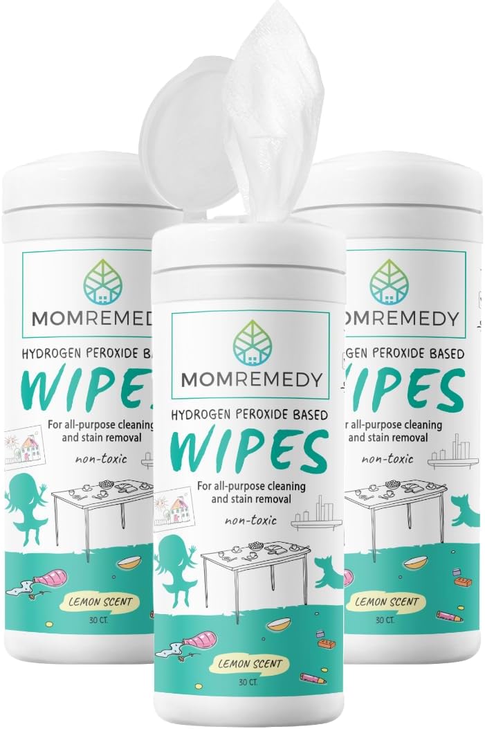 MOMREMEDY Hydrogen Peroxide Cleaning Wipes | All Purpose Cleaner and Stain Remover | Multipurpose for Kitchen, Bathroom, All Surfaces - Image 6