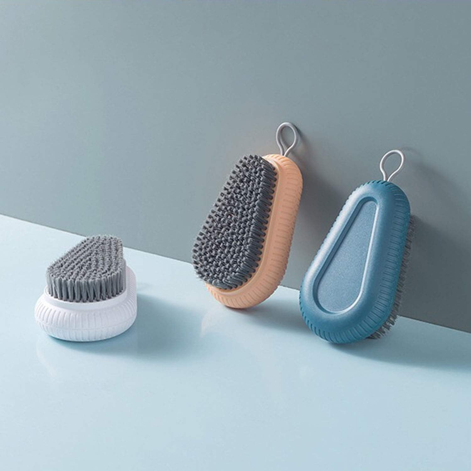 Cleaning Brush Soft Bristle Brush Laundry Scrub Brush Clothes Underwear Shoes Scrubbing Brush, Easy to Grip Household Cleaning Brushes Tool for Countertops Bathtubs (Blue) - Image 7