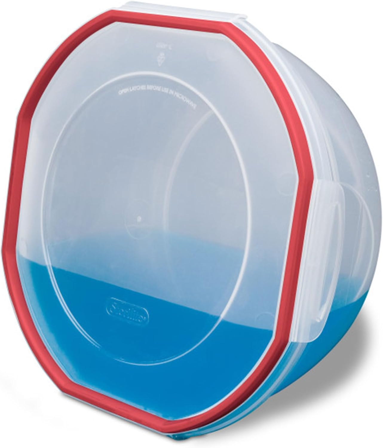 Sterilite Ultra-Seal 8.1 Qt Bowl, Large Airtight Food Storage Container, Latching Lid, Microwave and Dishwasher Safe, Clear With Red Gasket, 2-Pack - Image 10