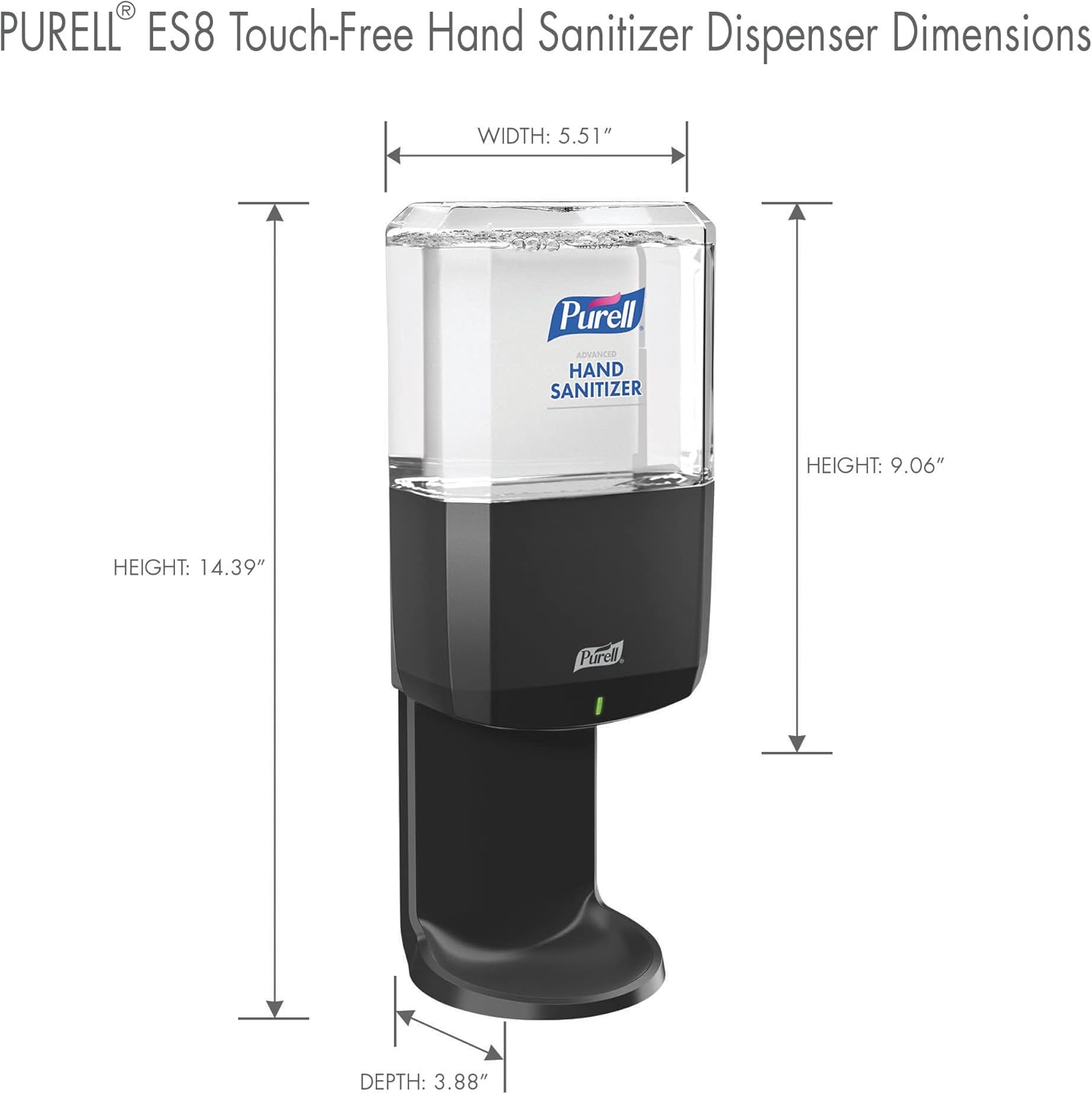 PURELL ES8 Automatic Hand Sanitizer Dispenser, Graphite, for 1200 mL PURELL ES8 Hand Sanitizer Refills (Pack of 1) - 7724-01 - Image 5