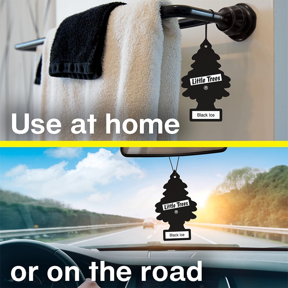LITTLE TREES Car Air Freshener | Hanging Tree Provides Long Lasting Scent for Auto and Home | Leather, 24 Air Fresheners - Image 8