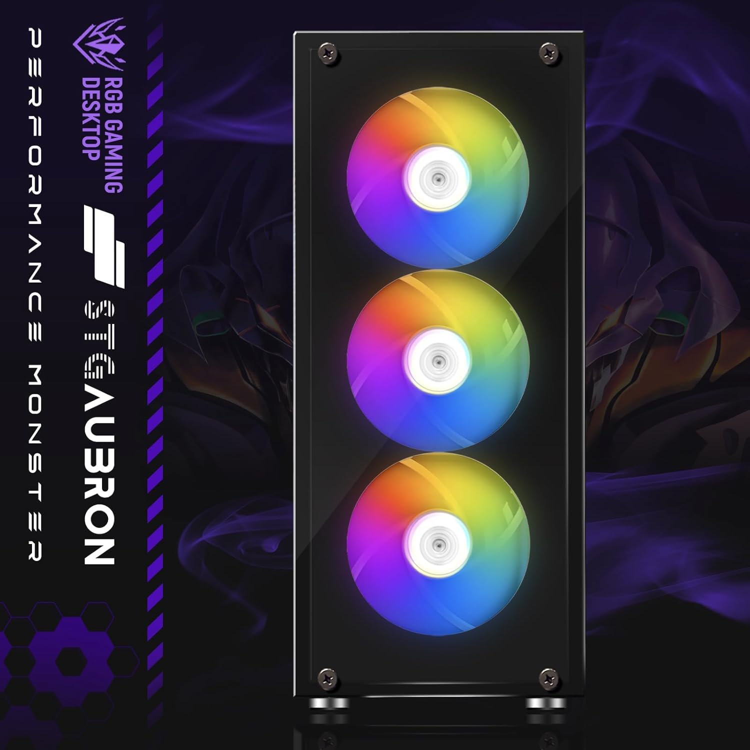 STGAubron Gaming PC Desktop Computer, AMD Ryzen 5 2600 up to 3.9G, GeForce RTX 2060 6G, 16G DDR4, 512G SSD, 600M WiFi, BT 5.0, RGB Fan x4, Windows 11 Home - Image 4