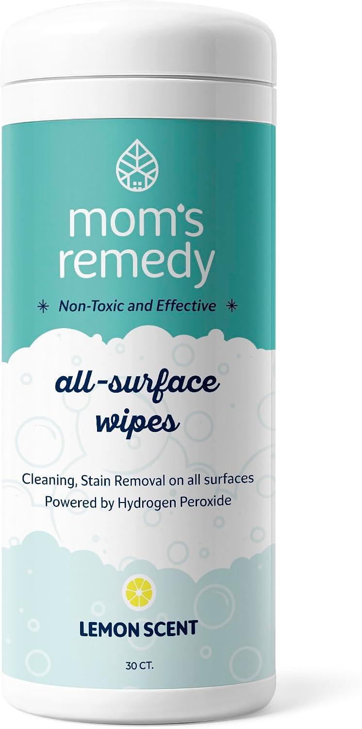 MOMREMEDY Hydrogen Peroxide Cleaning Wipes | All Purpose Cleaner and Stain Remover | Multipurpose for Kitchen, Bathroom, All Surfaces MOMREMEDY Hydrogen Peroxide Cleaning Wipes | All Purpose Cleaner and Stain Remover | Multipurpose for Kitchen, Bathroom, All Surfaces