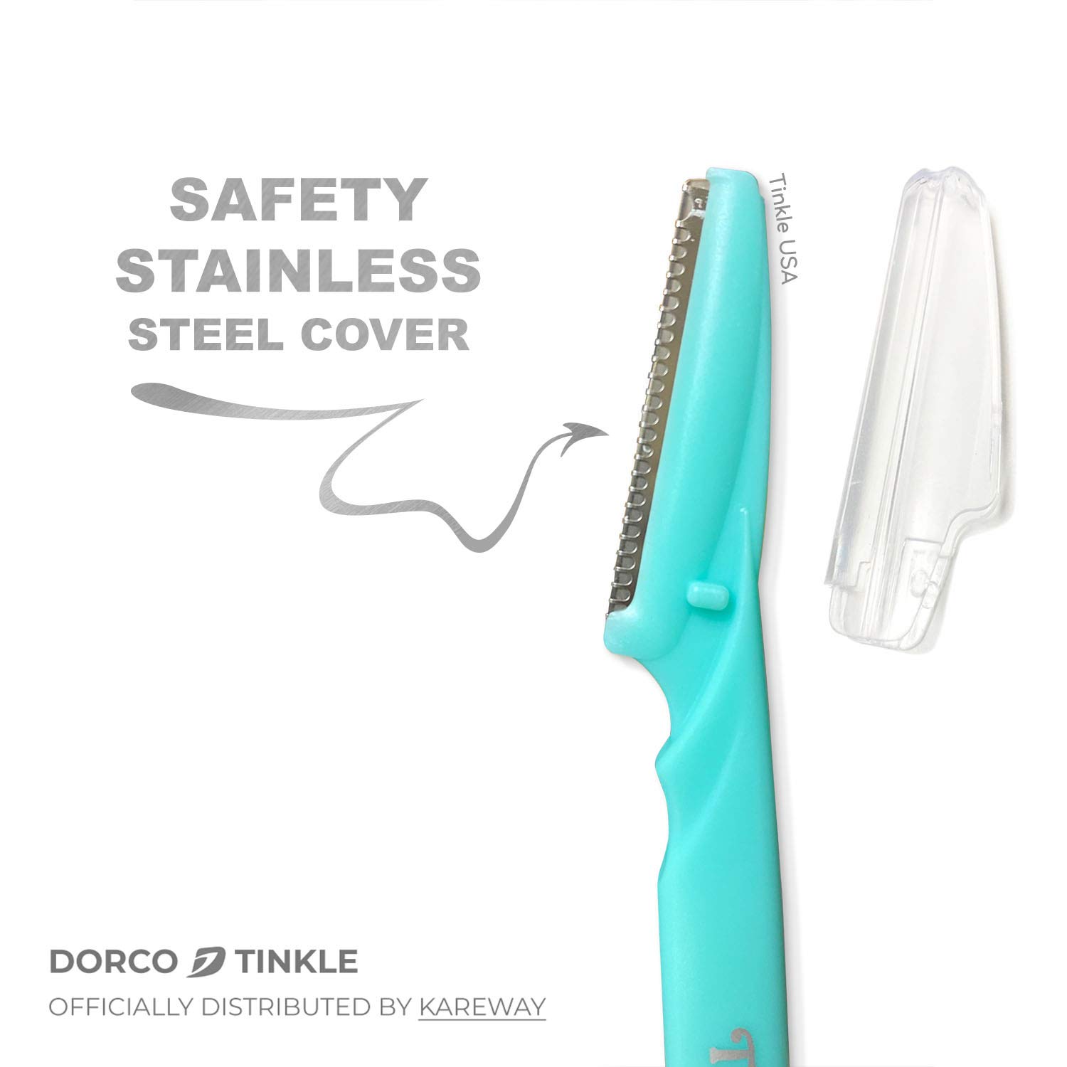 Tinkle Dermaplaning Tool 15ct, Dermaplane Razor for Women, Safe and Easy Peach Fuzz Remover, Eyebrow Trimmer with Protective Cover (5 Packs of 3) - Image 5