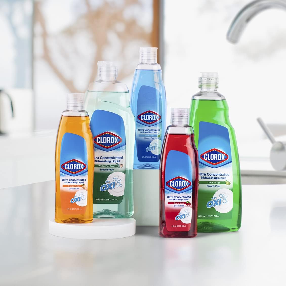 Clorox Ultra Concentrated Liquid Dish Soap with OXI, Fresh Scent - Bleach-Free Dermatologist Tested Dishwashing Detergent That Powers Through Grease and Lifts Stains, 26 Fl Oz - Image 5
