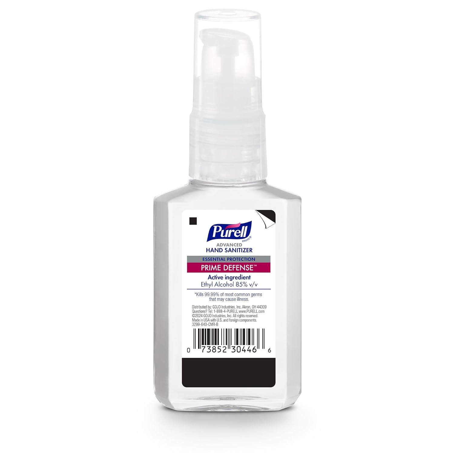 Purell Prime Defense Advanced Hand Sanitizer, Fragrance Free, Our Maximum Strength Formula, 2 fl oz Travel-Size Pump Bottles (Pack of 6) - 3299-04-EC - Image 3