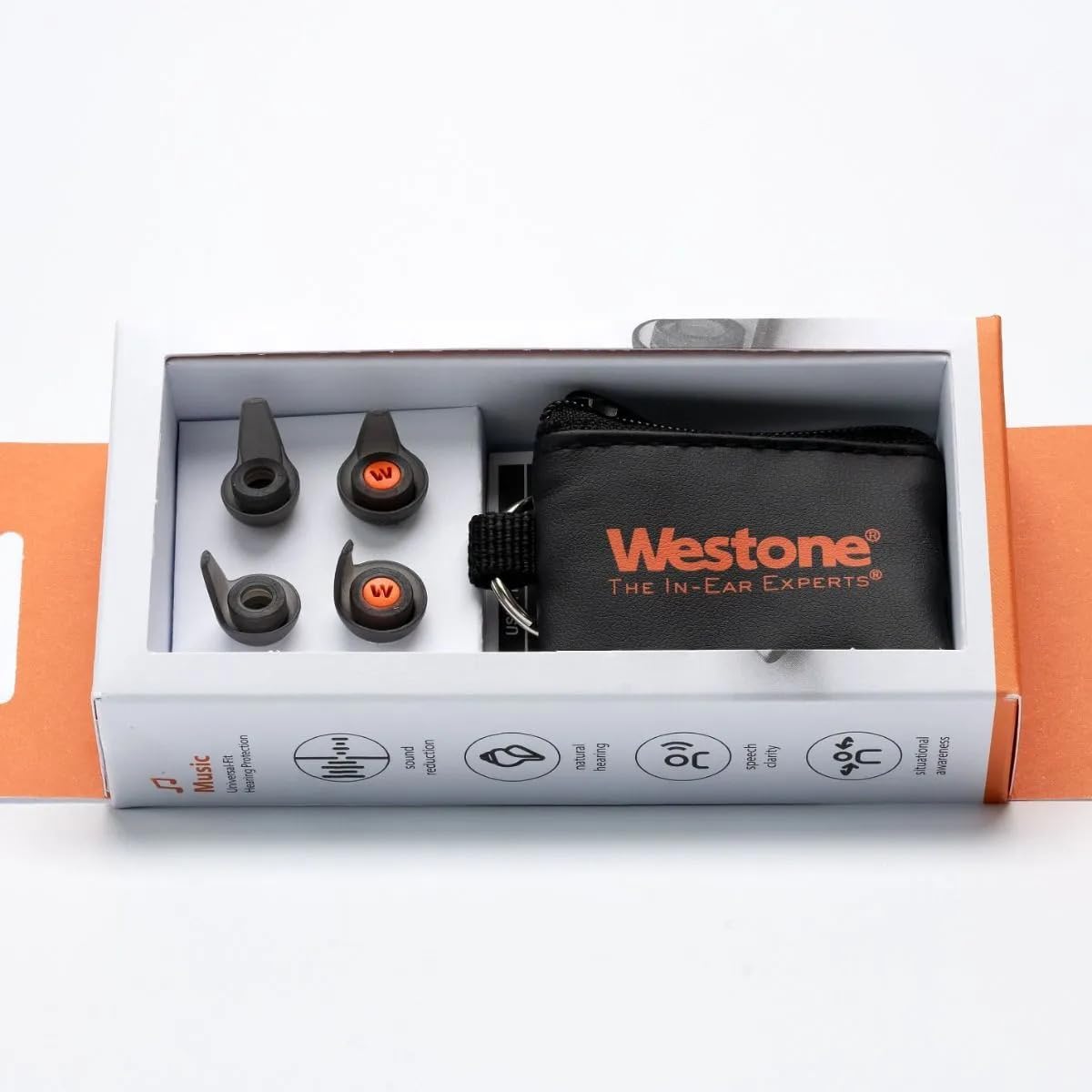 Westone TRU Music Earplugs – Reusable High-Fidelity 10 dB Earplugs for Concerts & Musicians, Universal Fit with Acoustic Filters – Clear, Balanced Sound for Live Concerts, Clubs, DJs, Music Lovers - Image 3