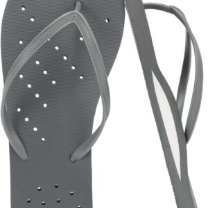 STQ Shower Shoes Men : Quick Dry Arch Support Flip Flops, Non Slip Mens Flip-Flop for Beach Pool College Dorm Bathroom Thong Sandals with Drain Holes