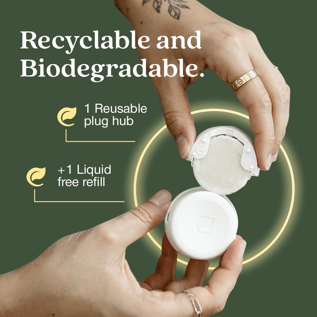 Enviroscent Non Toxic Air Freshener (Lemon Leaf & Thyme) Plug-in Home Fragrance Last 45+ Days | Kit includes 1 Refillable Plug In Warmer & 1 Scent Refill - Image 5