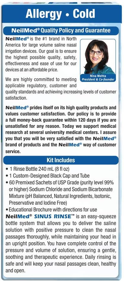NeilMed Sinus Rinse - A Complete Sinus Nasal Rinse Kit, 50 count (Pack of 1) Count may vary - Image 5