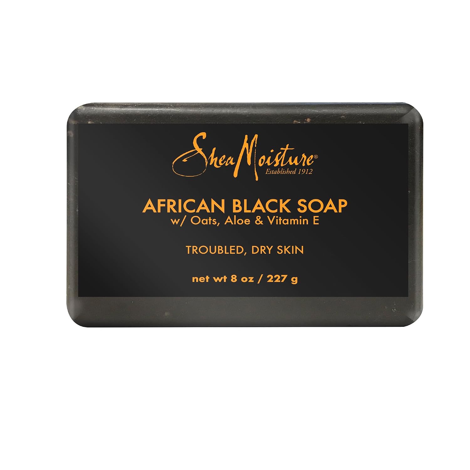 SheaMoisture Bar Soap for Troubled Skin African Black Soap Cleanser with Shea Butter 8 oz - Image 2