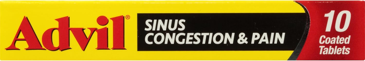 Advil Sinus Congestion and Pain, Sinus Relief Medicine, Pain Reliever and Fever Reducer with Ibuprofen and Phenylephrine HCl - 20 Coated Tablets - Image 16