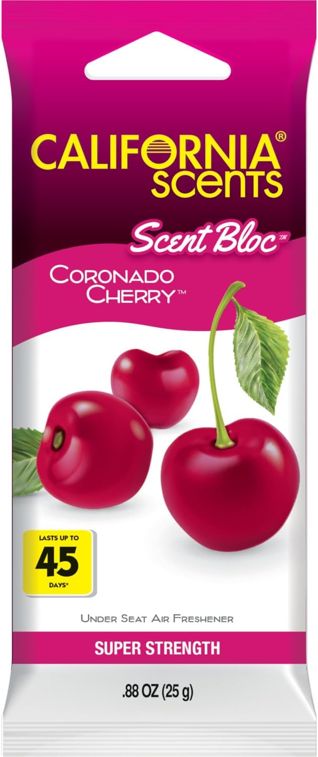 California Scents Power Bloc Car Air Freshener, Coronado Cherry Scent, 6 Pack - Image 9