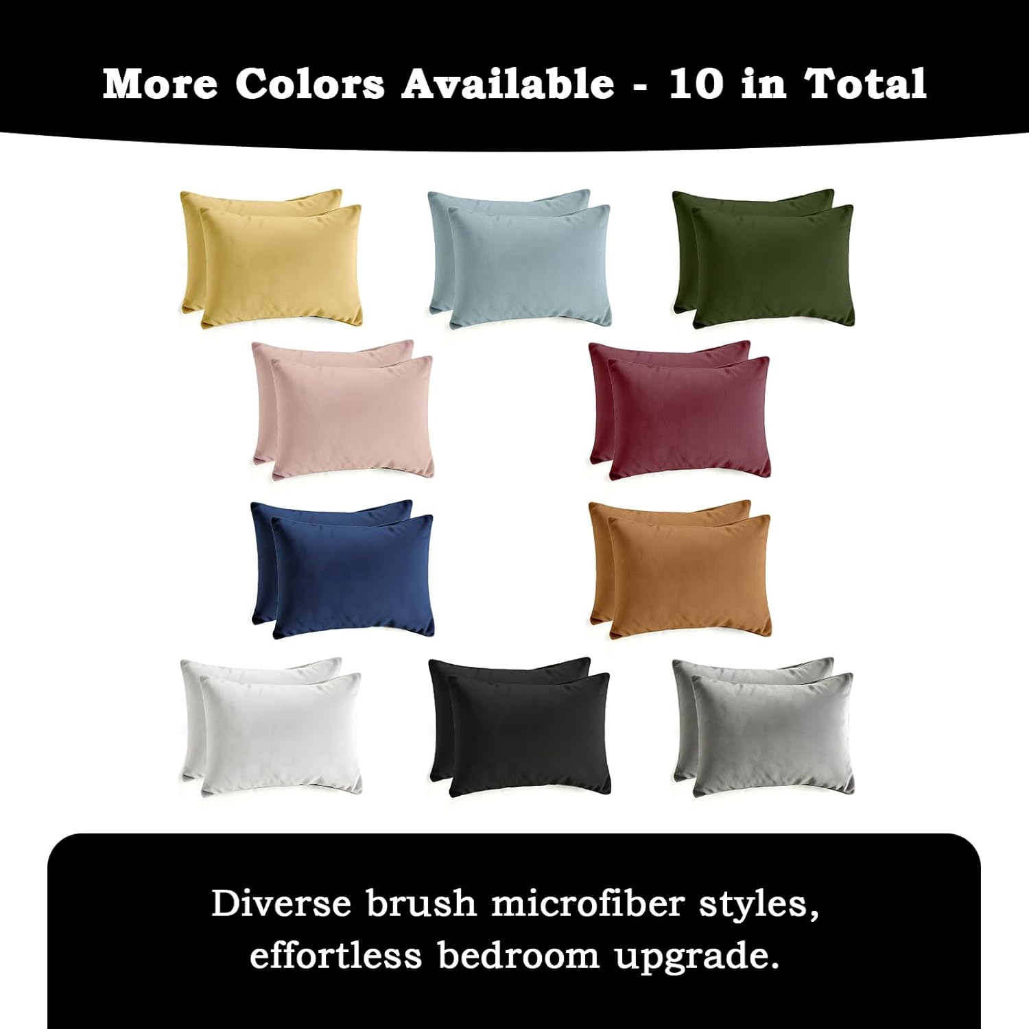 Q&J Fabric Co. Bedding Pillow Cases Standard Size set of 2 –Soft Brushed Microfiber Pillow Cover, Wrinkle-Free, Fade-Resistant, Envelope Closure Pillowcases Valentine Mother's Gift (20x26'',Navy Blue) - Image 9