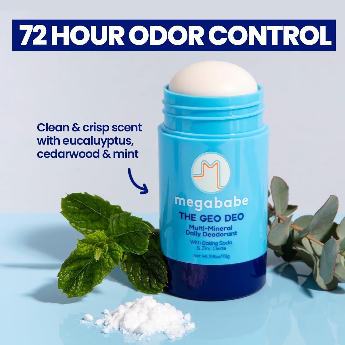 Megababe Daily Deodorant - The Geo Deo with 72 hour Odor Protection, Vacation and Hot Weather Essential, Multi-Minerals, Aluminum-Free, All Natural, 2.6 oz - Image 3