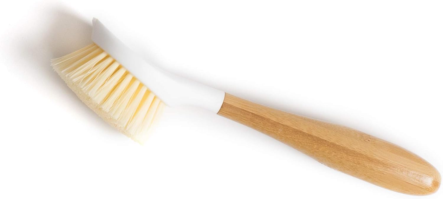 Full Circle Daily Dish Brush-Bamboo Handle Dish Brush–Sustainable Kitchen Cleaning with Tough Bristles-Natural Dish Scrubber,Nonstick & Cast Iron Cleaner-Long Handle Brush for Dishes,Pots,and Pans - Image 5