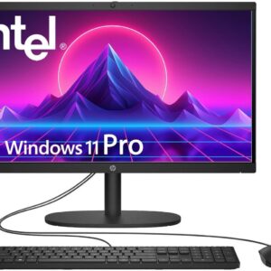 HP 2025 22″ FHD All-in-One Desktop Computer • The New Version for Everyday Use • Latest 13th Gen Intel Quad-Core CPU • 8GB DDR5 • 128GB Storage • HDMI • Type-C • Wi-Fi • HD Webcam • Win11 Pro • Black