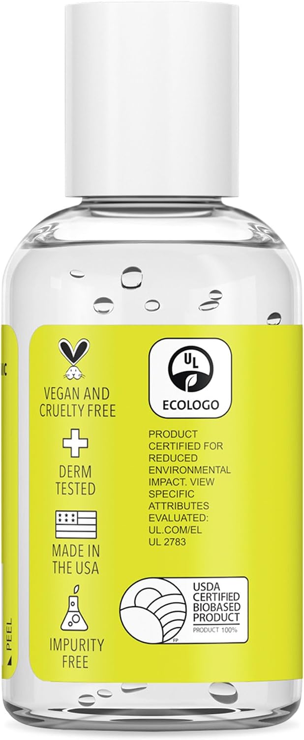 Lemyn Organics Medical‑Grade Hand Sanitizer Gel – 97 % Organic | 70 % USP Ethyl Alcohol | Moisturizing Aloe + Hyaluronic Acid | Freshly Made in USA | 2oz Bottle with Flip top - Image 3