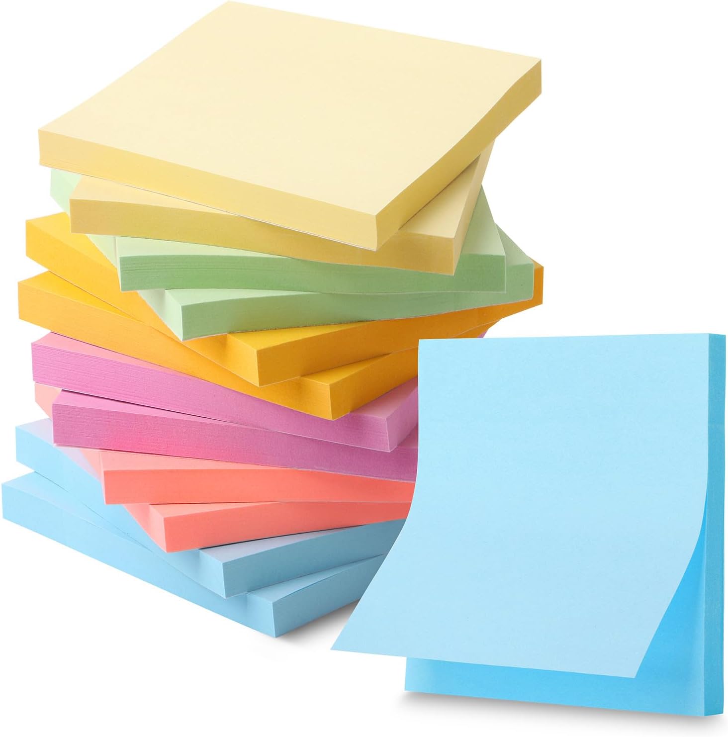 Mr. Pen- Sticky Notes, 3"x3", 12 Pads, 720 Sheets, Pastel Colors, Sticky Notes Bulk, Self-Stick Note Pads, Perfect for Office, School, Home, Study & Organization - Image 2