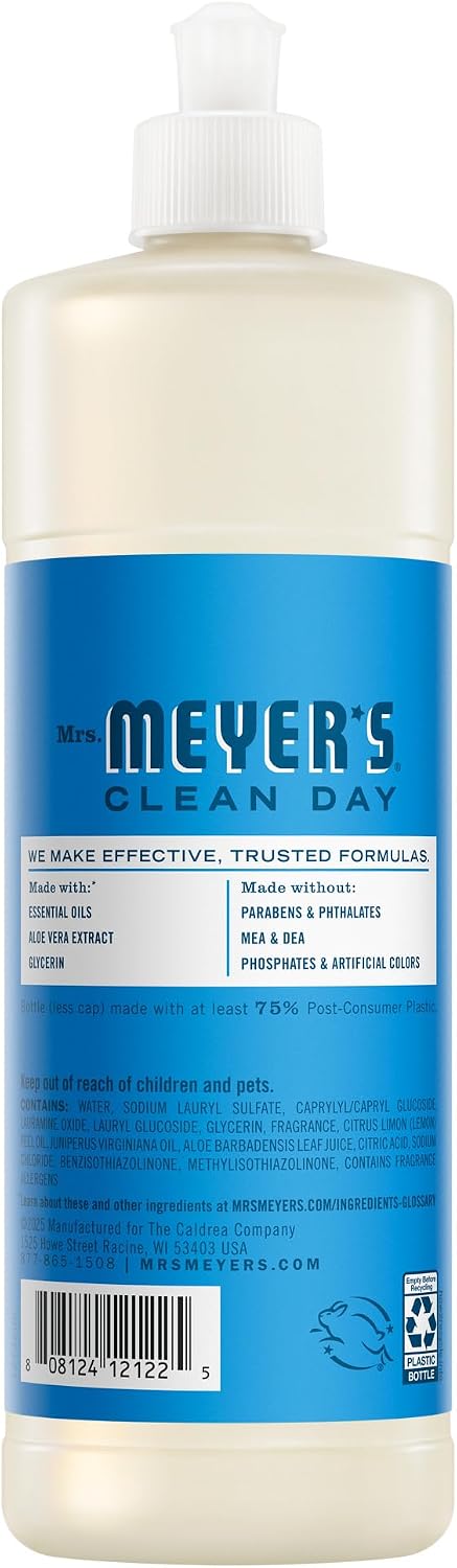 Mrs. MEYER'S CLEAN DAY Liquid Dish Soap, Blueberry Scent, 16 Fl Oz Bottle - Image 3