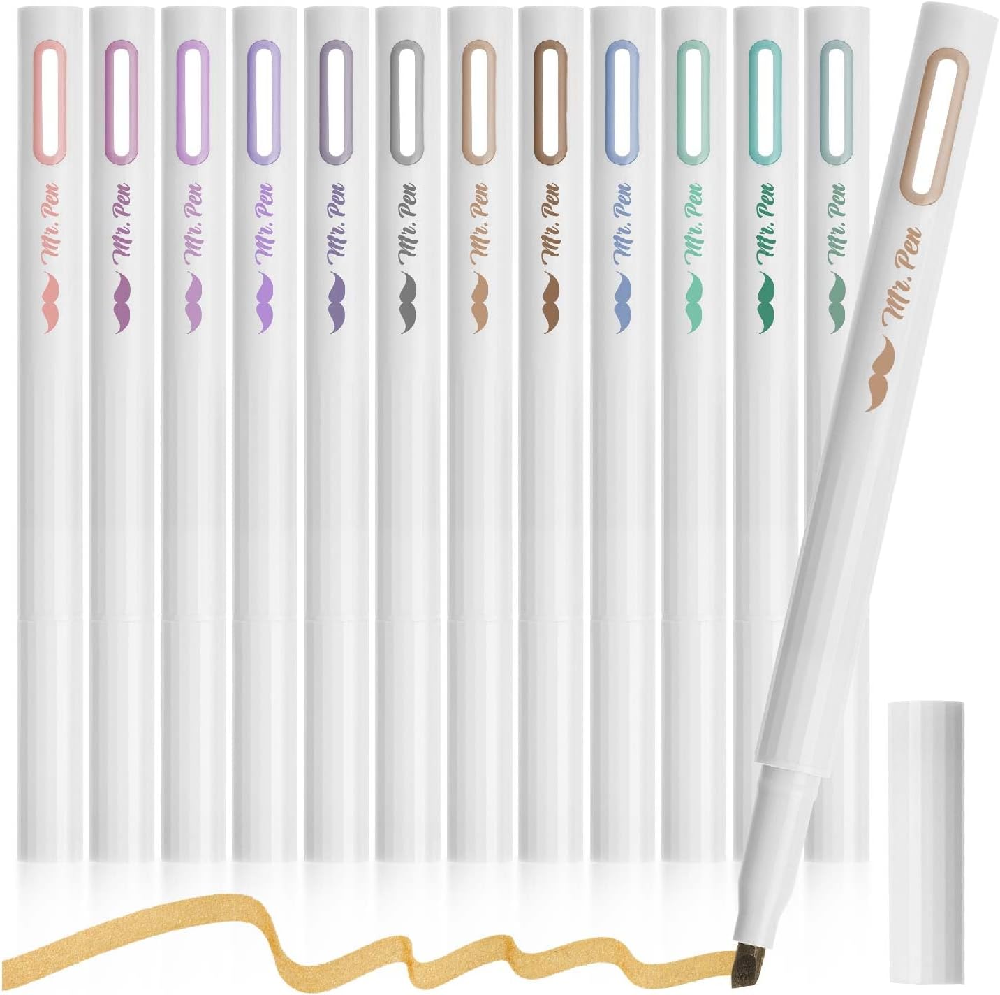 Mr. Pen- Aesthetic Highlighters, 12 Pack, Muted Pastel Colors, Cute Highlighters Assorted Colors for Journaling, Highlighting, Underlining, Fast Dry, Back to School Supplies - Image 2