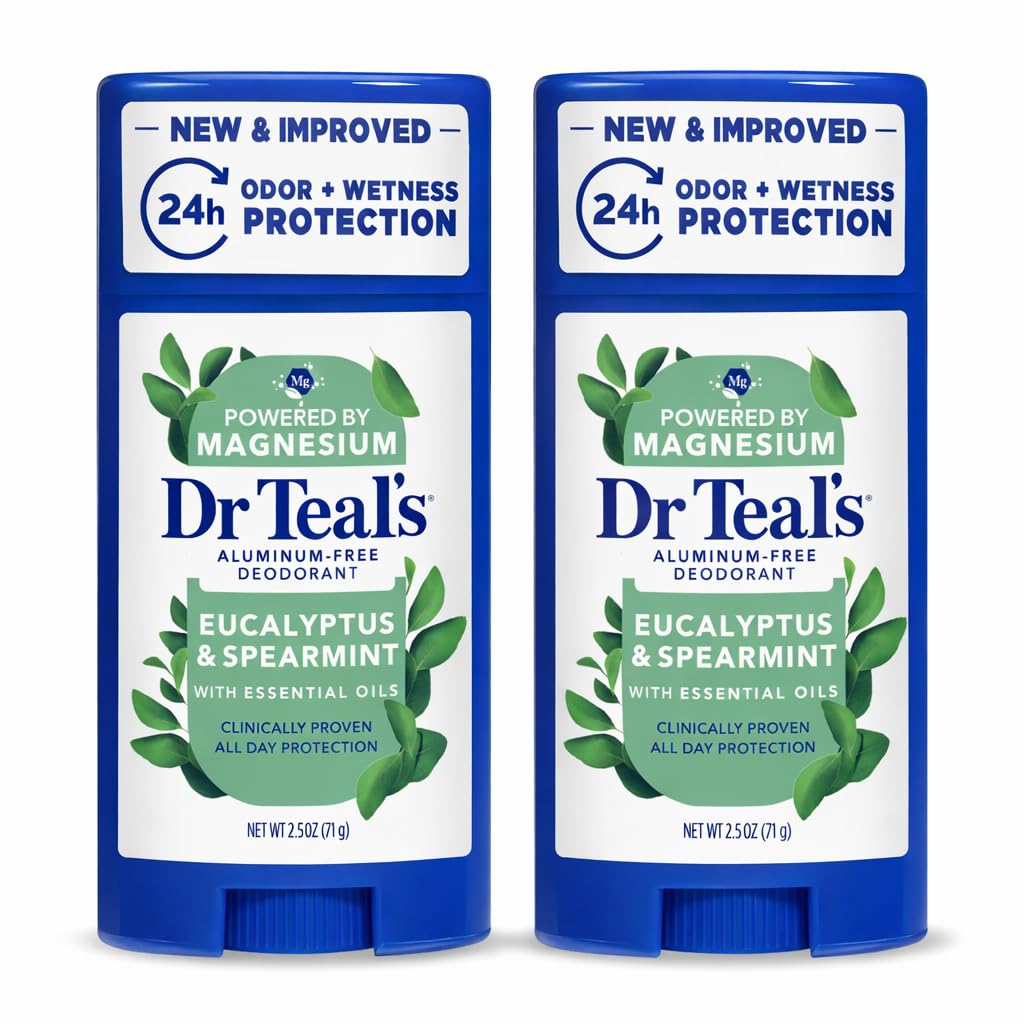 Dr. Teals Eucalyptus Deodorant Gift Set (2 Pack, 2.5oz Ea.) - Eucalyptus Essential Oils with Shea Butter & Arrowroot Powder - Aluminum, Paraben, & Phthalate Free - Dermatologist Tested - Image 2