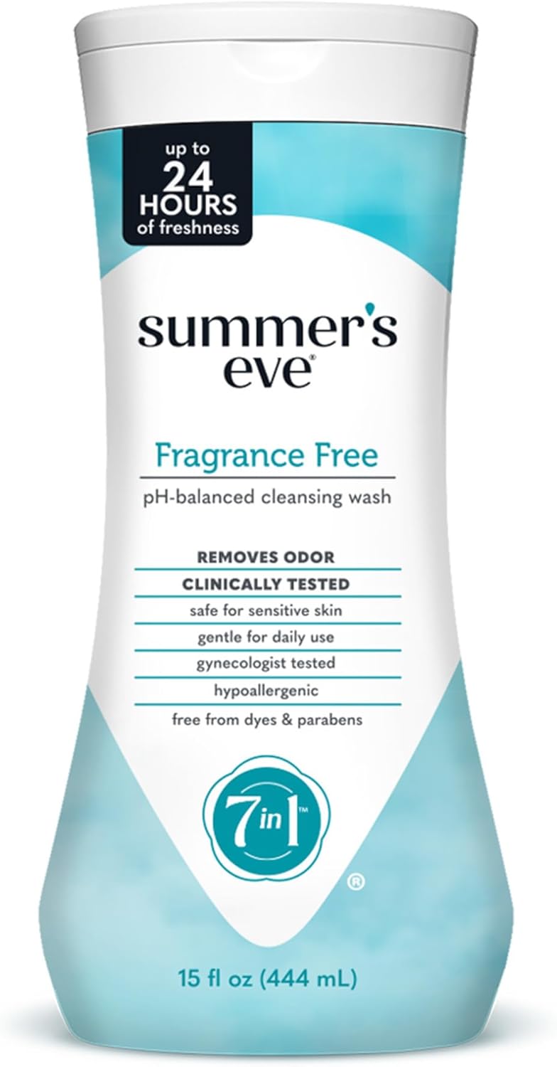 Summer's Eve Fragrance Free All-Over Feminine Wash, Gentle pH-Balanced Body Wash for Women, Removes Vaginal Odor, 15 Fl Oz - Image 2