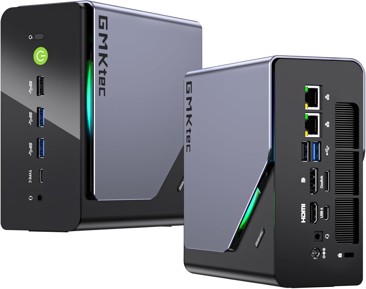 GMKtec Gaming Mini PC, K12 AMD Ryzen 7 H 255 (Upgraded 8745HS) 32GB DDR5 RAM 2TB SSD, Desktop Computer 3X M.2 2280 Expansion, Oculink, Dual NIC 2.5G, HDMI 2.1, USB4 - Image 2