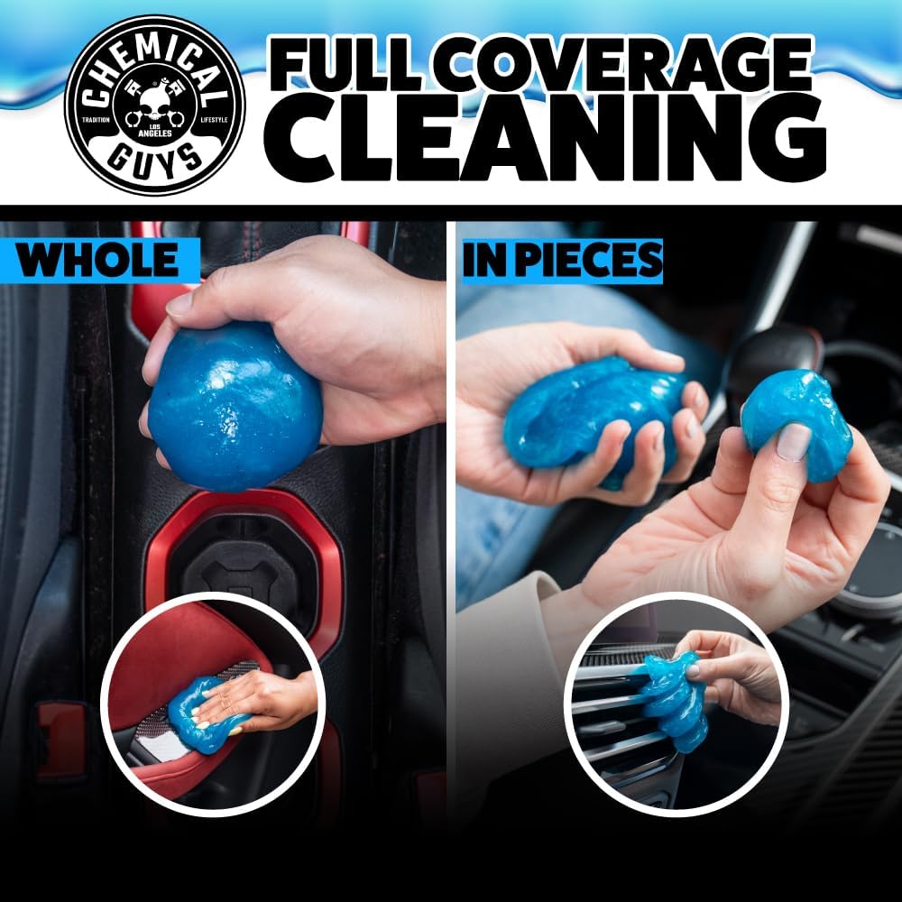 Chemical Guys Sticky Icky Car Cleaning Gel, Green Apple, Interior Car Cleaner, Reusable Automotive Crevice & Interior Dust Cleaner for Air Vents, Consoles, Cup Holders & Keyboards, 4 Pack (100g Each) - Image 6