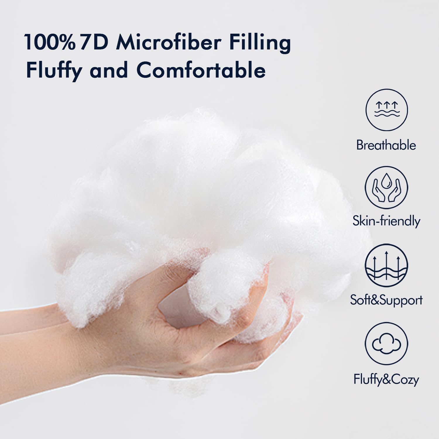 MIULEE Pack of 4 18x18 Outdoor Pillow Inserts, Water-Resistant Throw Pillow Inserts Decorative Premium Square Pillow Stuffer Sham for Porch Swing Couch Sofa Cushion Patio Furniture - Image 6