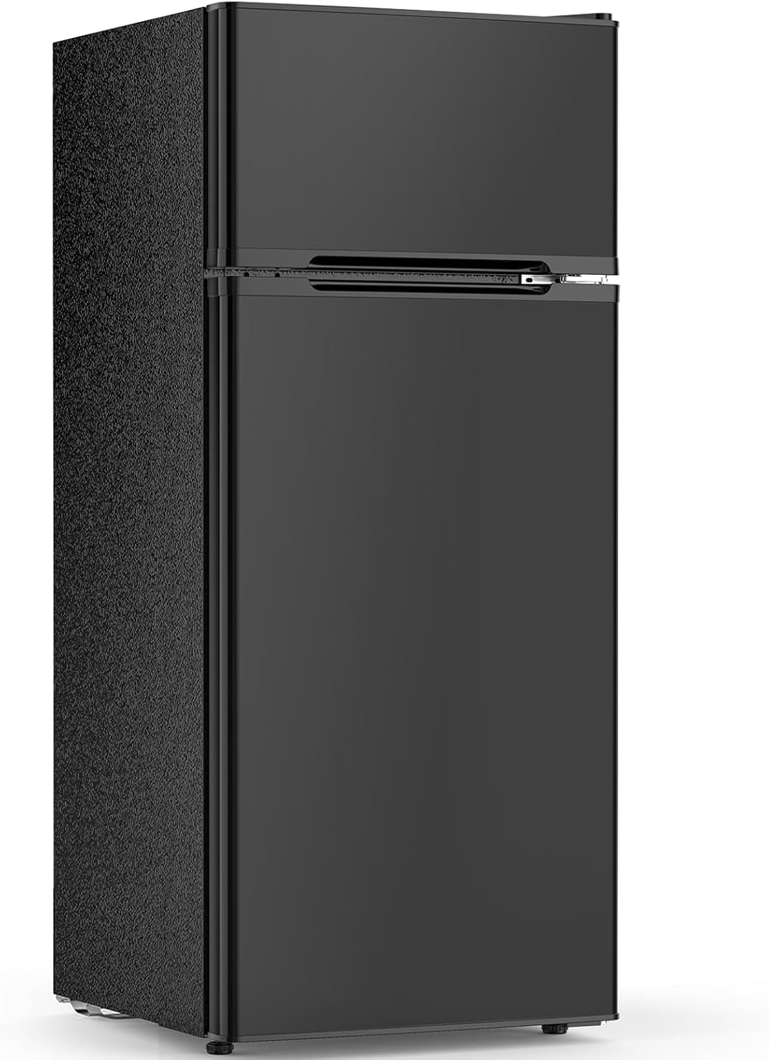 4.5 Cu.Ft Mini Fridge with Freezer, 2 Door Compact Refrigerator, Small Fridge with Adjustable Thermostat Energy Ultra Quiet, Mini Fridge Removable Glass Shelves for Bedroom Office Dorm-Satin Black - Image 2