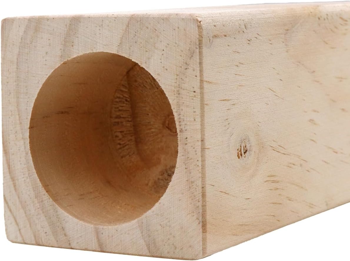 4Pcs Cuboid Wood Bed Risers Furniture Risers Wooden Solid Original Color for DIY Painting Sofa Couch Chair Table Increase Legs Inner Dia. 1.97",Increase Height 5.9" Inches - Image 6
