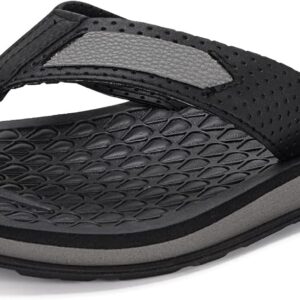MALIDA Mens Flip Flops Non-Slip Bathroom Shower Shoes Cushion foam Indoor and Outdoor Thong Sandals