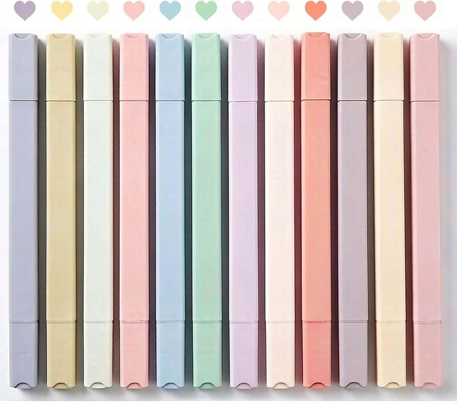 konket 12Pcs Aesthetic Cute Highlighters Bible Pastel Highlighters and Pens no bleed Assorted Colors Double-ended design for Office journaling supplies - Image 2