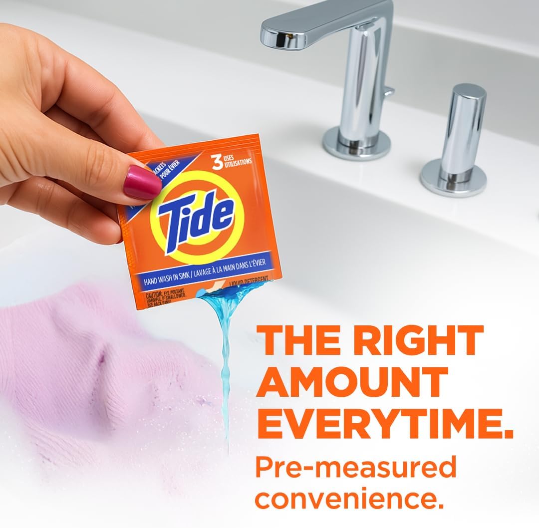 Tide Sink Pack Liquid Laundry Detergent, 0.51 oz, Pack of 12 - Image 6
