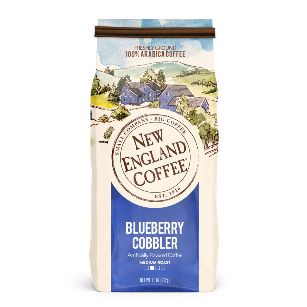 New England Coffee Blueberry Cobbler Medium Roast Ground Coffee, 11oz Bag (Pack of 3) - Image 2