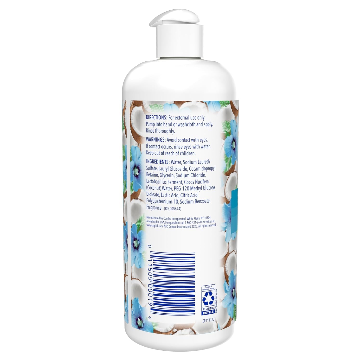 Vagisil Feminine Wash for Intimate Area Hygiene, Scentsitive Scents, pH Balanced and Gynecologist Tested, Coconut Hibiscus, 16.9 oz with Pump - Image 7