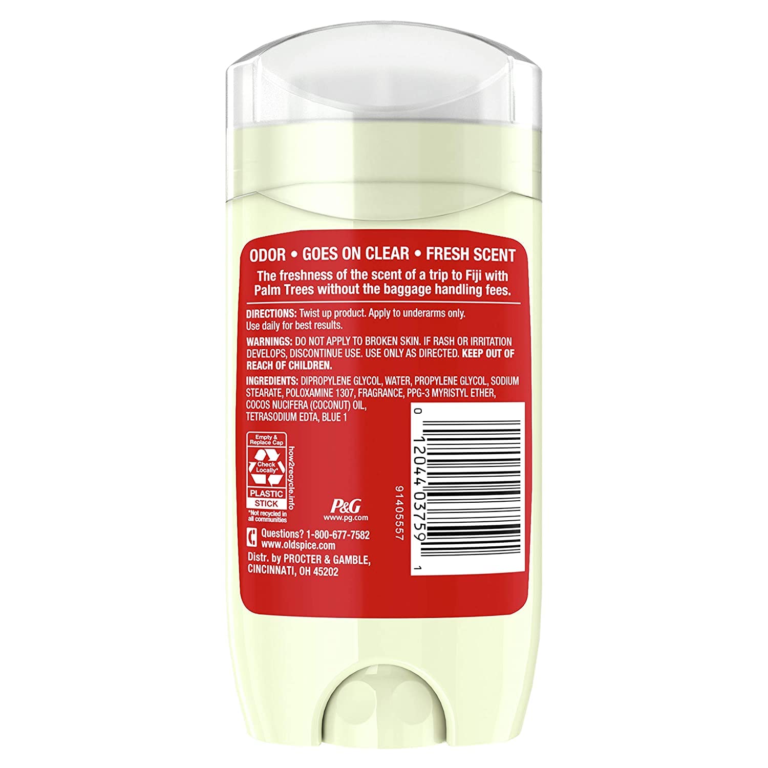 Old Spice Aluminum Free Deodorant for Men Fiji With Palm Tree Scent Inspired By Nature 3 Oz, Pack Of 3 - Image 7