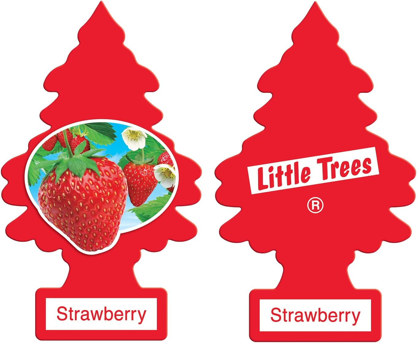 LITTLE TREES Car Air Freshener | Hanging Paper Tree for Home or Car | Strawberry | 6 Pack - Image 3