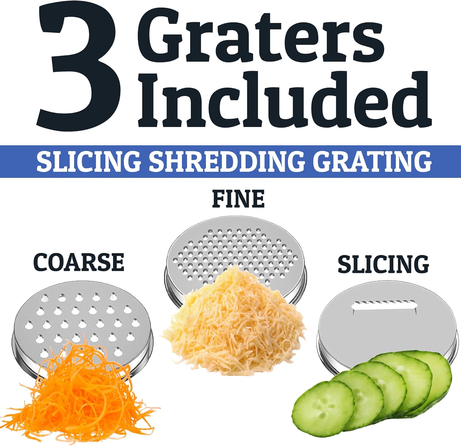 Priority Chef Stainless Steel Mixing Bowls with Lids Set, 3 Grater Attachments, Airtight Lids, Non-Slip Silicone Base Mixing Bowl Set, Large Prep Metal Mixing Bowls for Kitchen, Black - Image 5