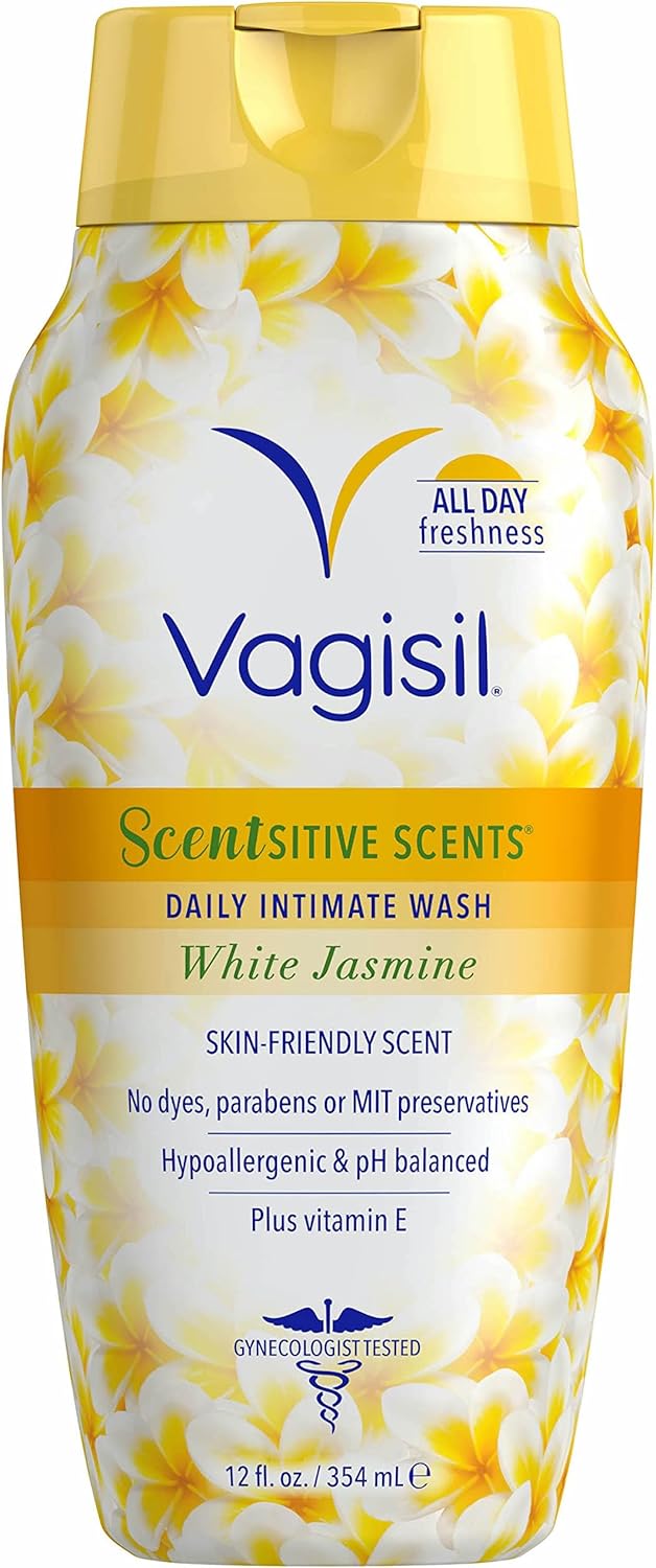 Vagisil Feminine Wash for Intimate Area Hygiene, Scentsitive Scents, pH Balanced and Gynecologist Tested, White Jasmine, 12 oz (Pack of 1) - Image 2